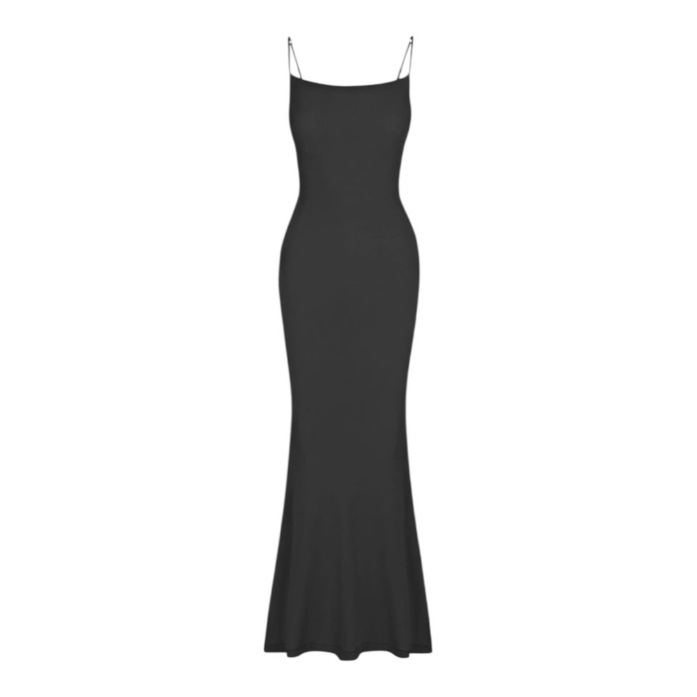 REORIA Black Women's Basic Sexy Ribbed Bodycon Maxi Dresses Size: L NWOT